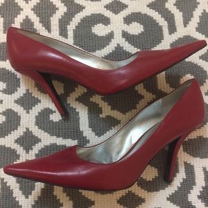 Nine West Red Leather Pumps