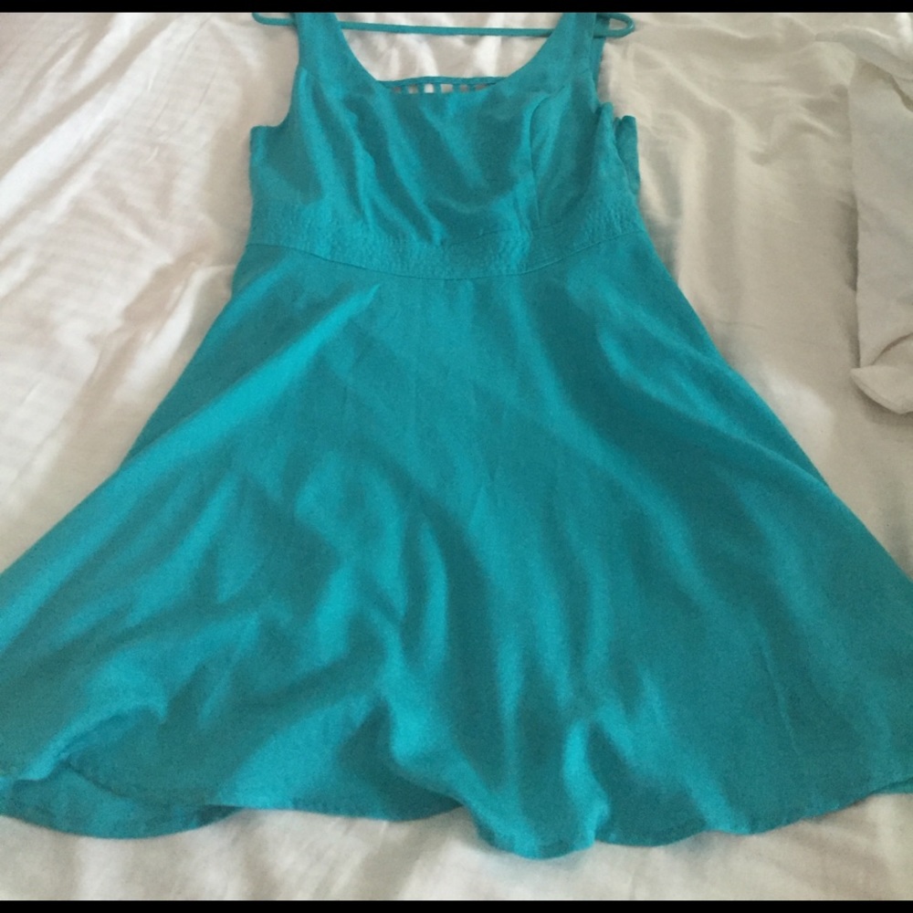 Teal knee spring/summer dress