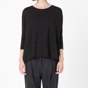 COS dropped shoulder top in black