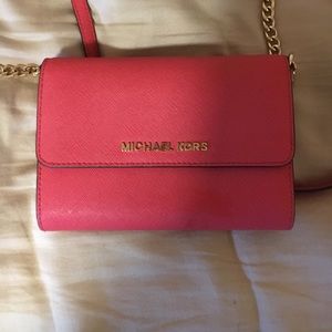 Pink/reddish Michael Kors satchel