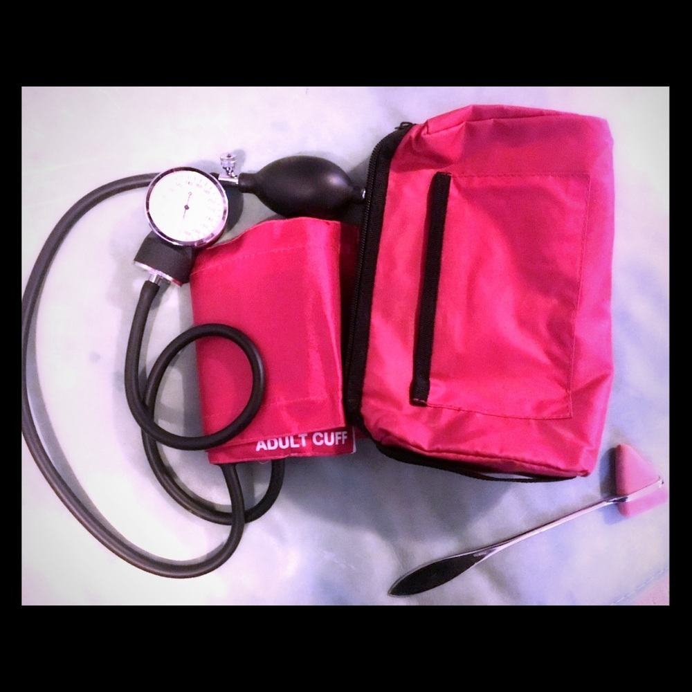 Pink/magenta Adult Blood Pressure cuff w bag