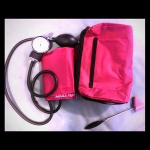 Pink/magenta Adult Blood Pressure cuff w bag