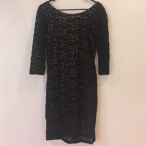 Elegant Black Lace Dress