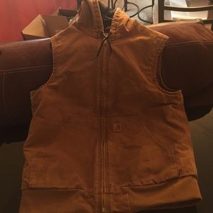 Carhartt insulated vest with hood