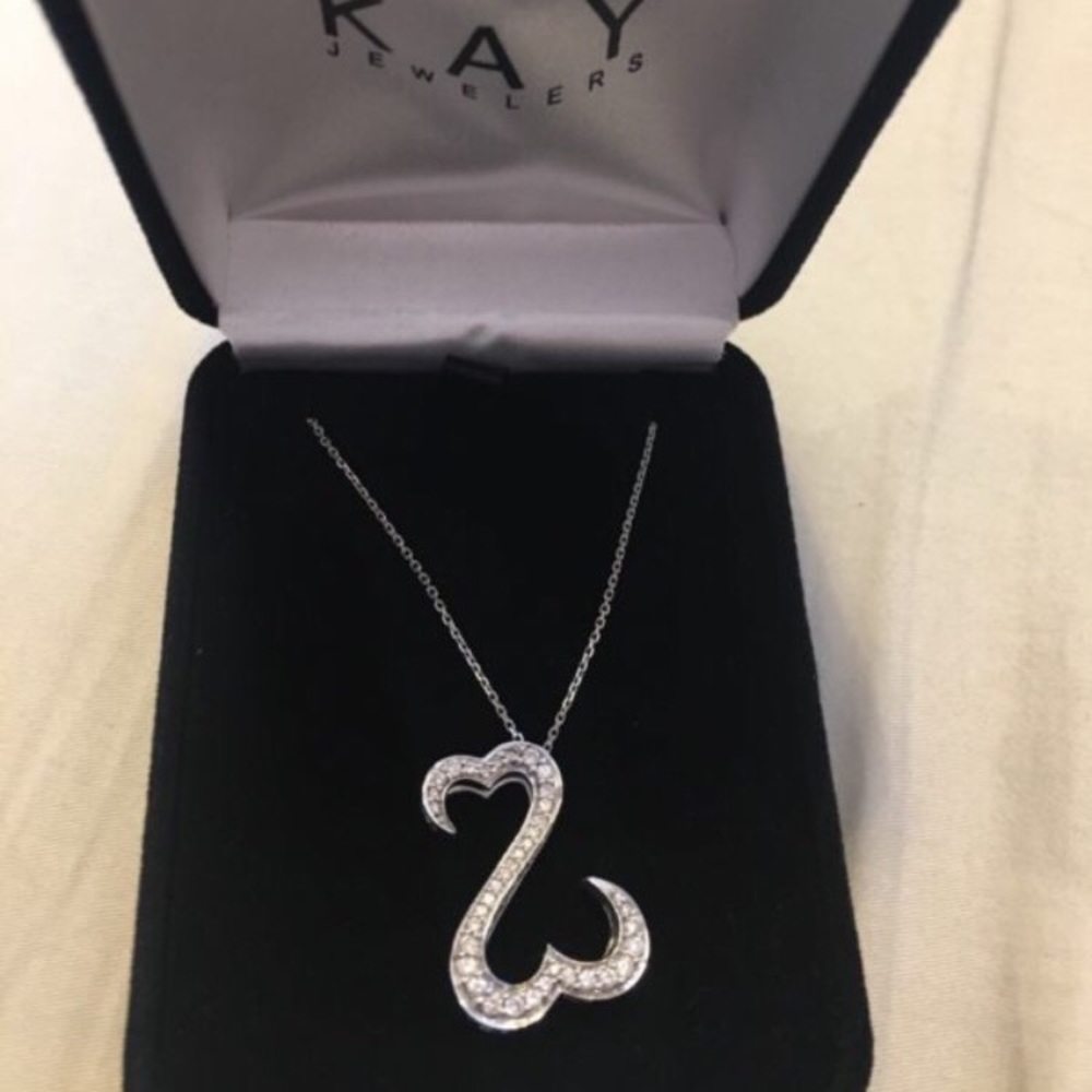 Diamond Open Heart Necklace
