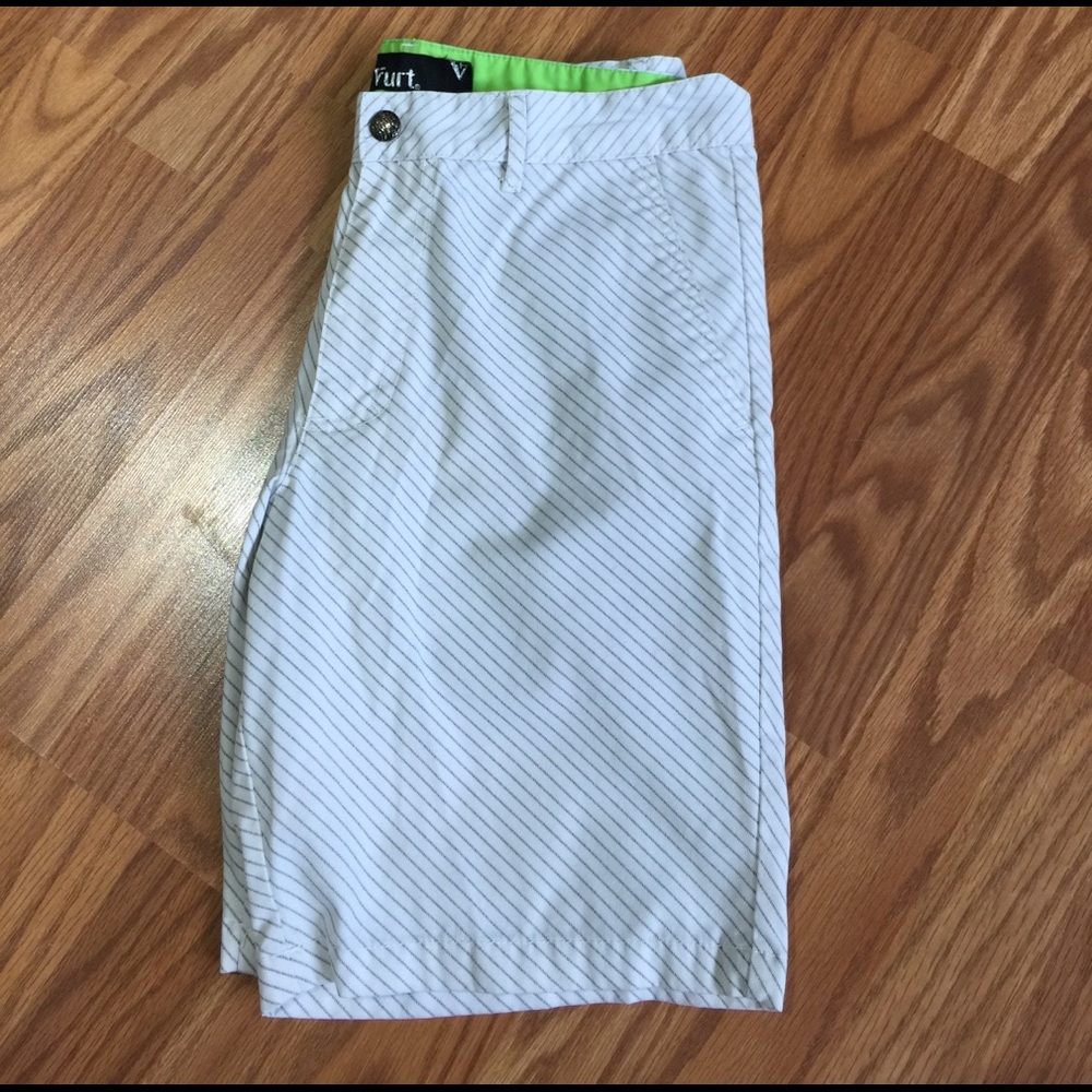 Mens Vurt white stripped shorts