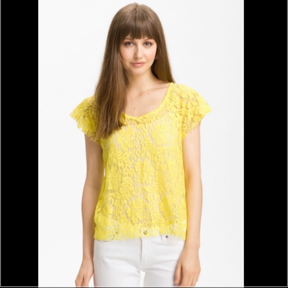 Yellow Lace Top