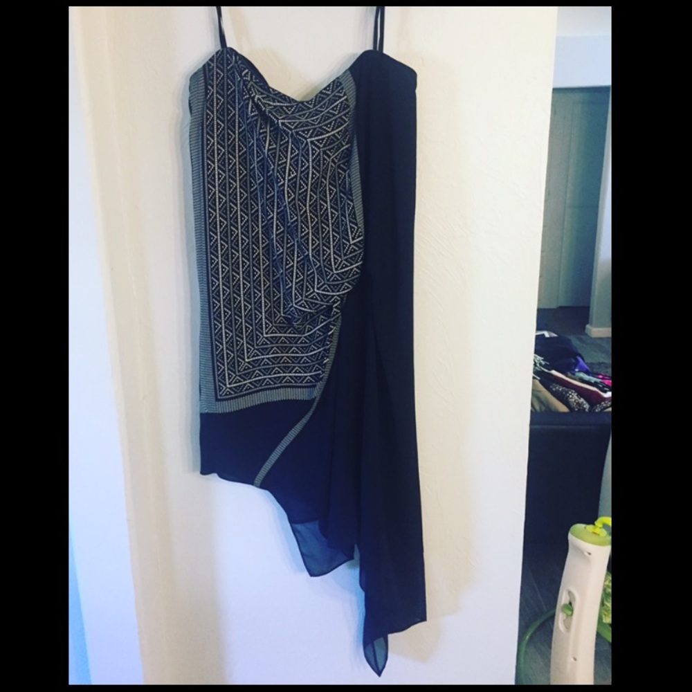 BCBG strapless Grecian style dress