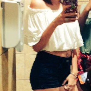 Off shoulder crop top