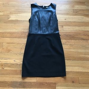 Michael Kors Leather and Stretch Mini dress