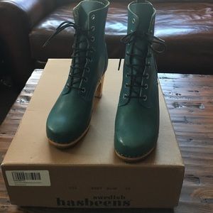 Swedish Hasbeens Blue Boot Size 8