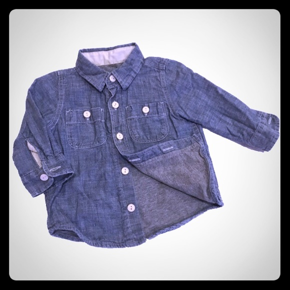Baby Gap - LINED - Chambray Button Down -Like New! - Picture 1 of 3