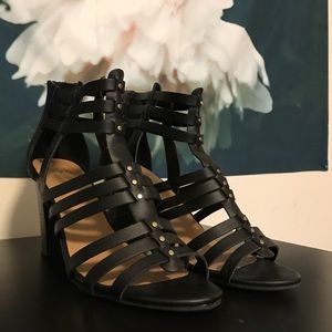 Lulu's Caged Black Heels
