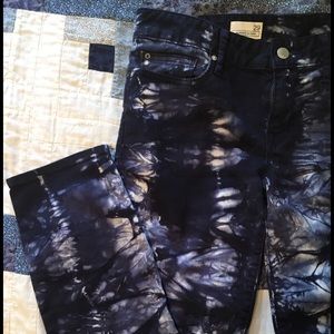 Gap bleach tie dye Super Skinny pants
