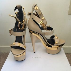 Versace Studded Platform Pumps