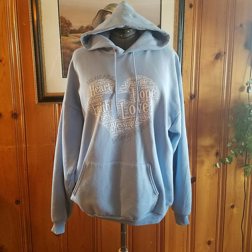 Women's XL Baby Blue Hoodie