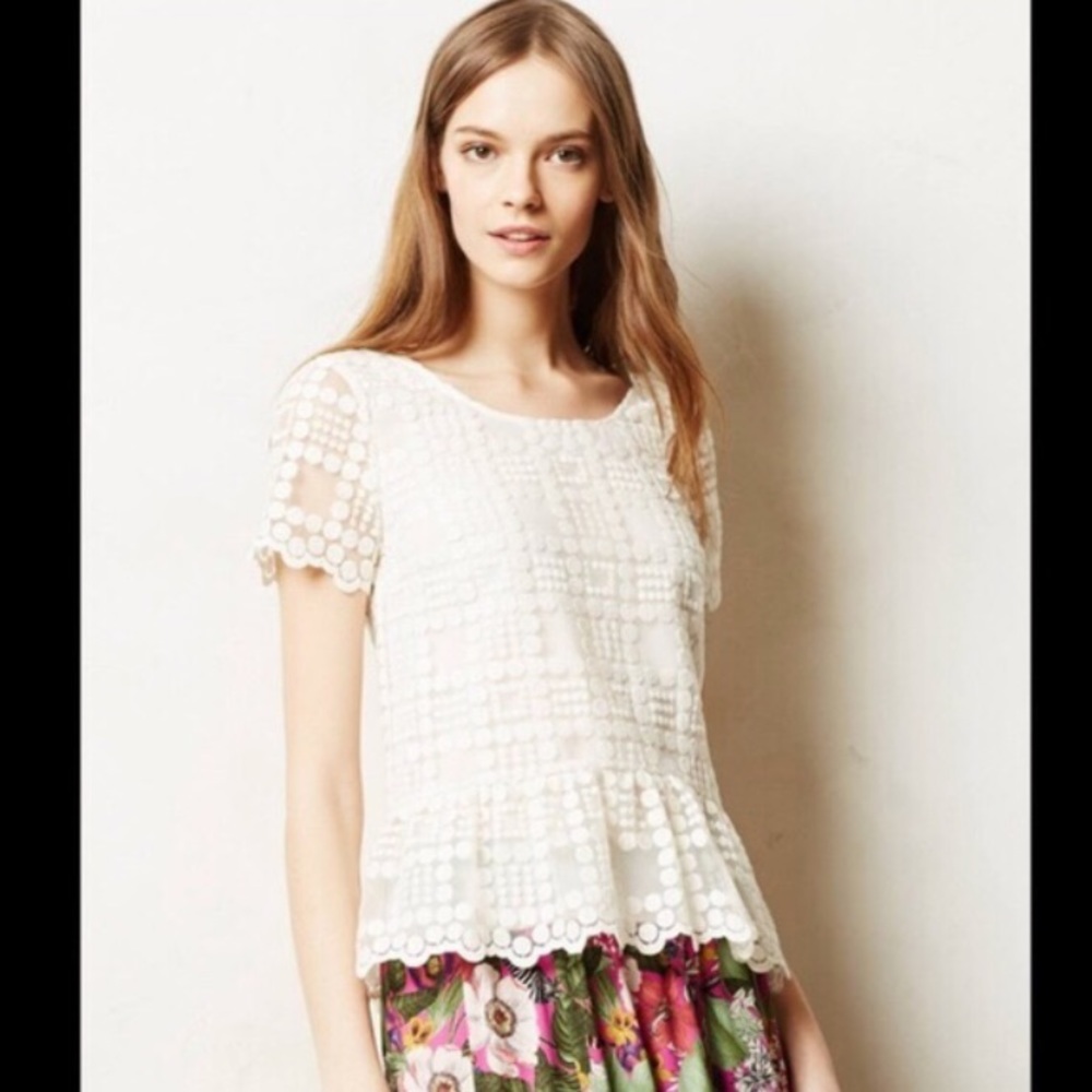 Anthropologie Leifsdottir Lacepane Blouse