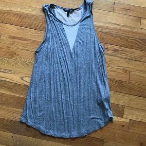 Banana Republic jersey tank with sheer details