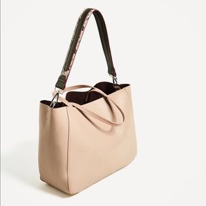 Zara tote bag with printed strap