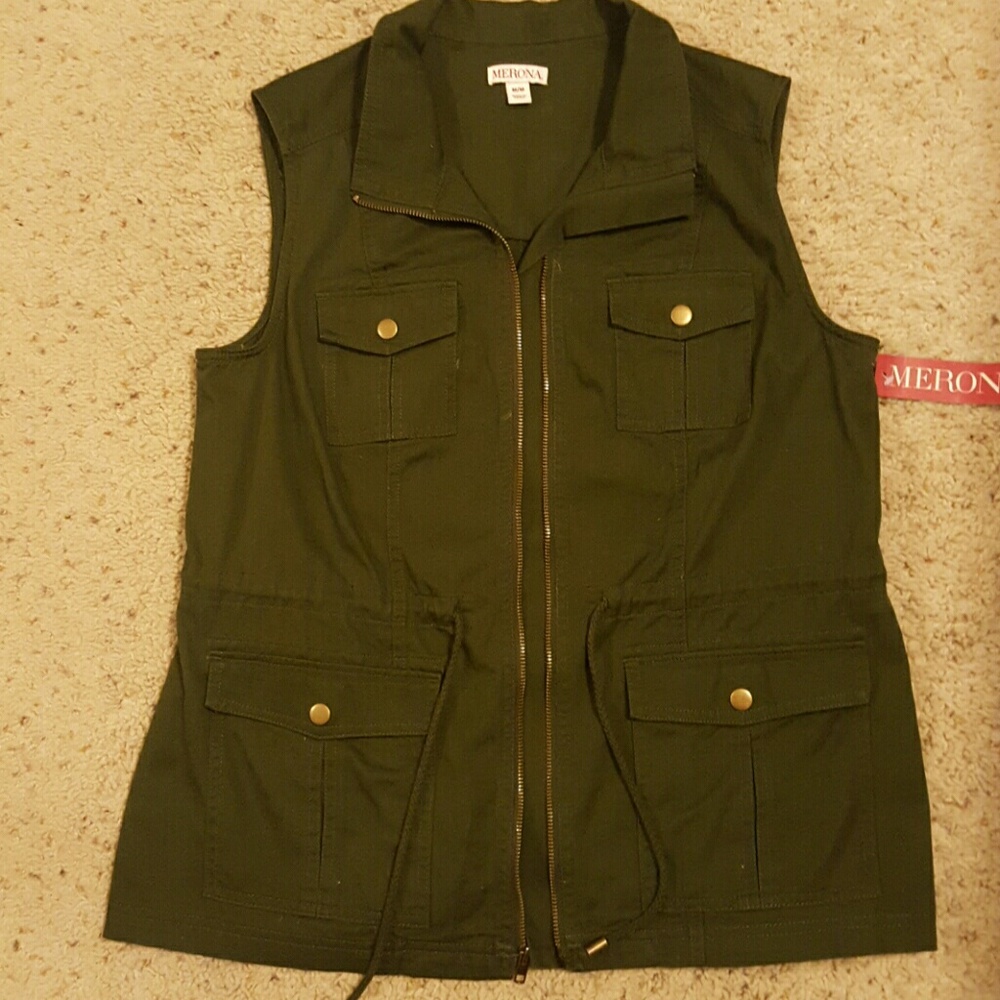 Forest green vest