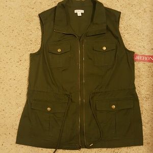 Forest green vest