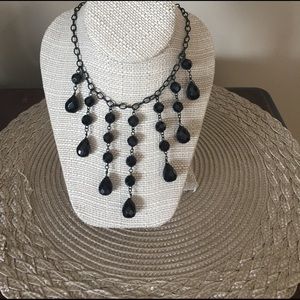 Black Beaded Necklace