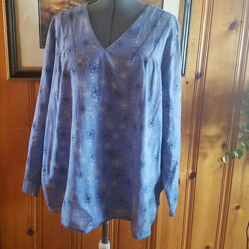 CJ Banks 3x Blue Blouse