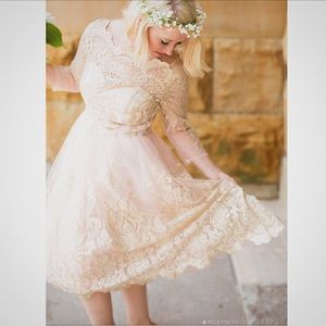 Gilded Grace Blush Pink ModCloth Wedding Dress