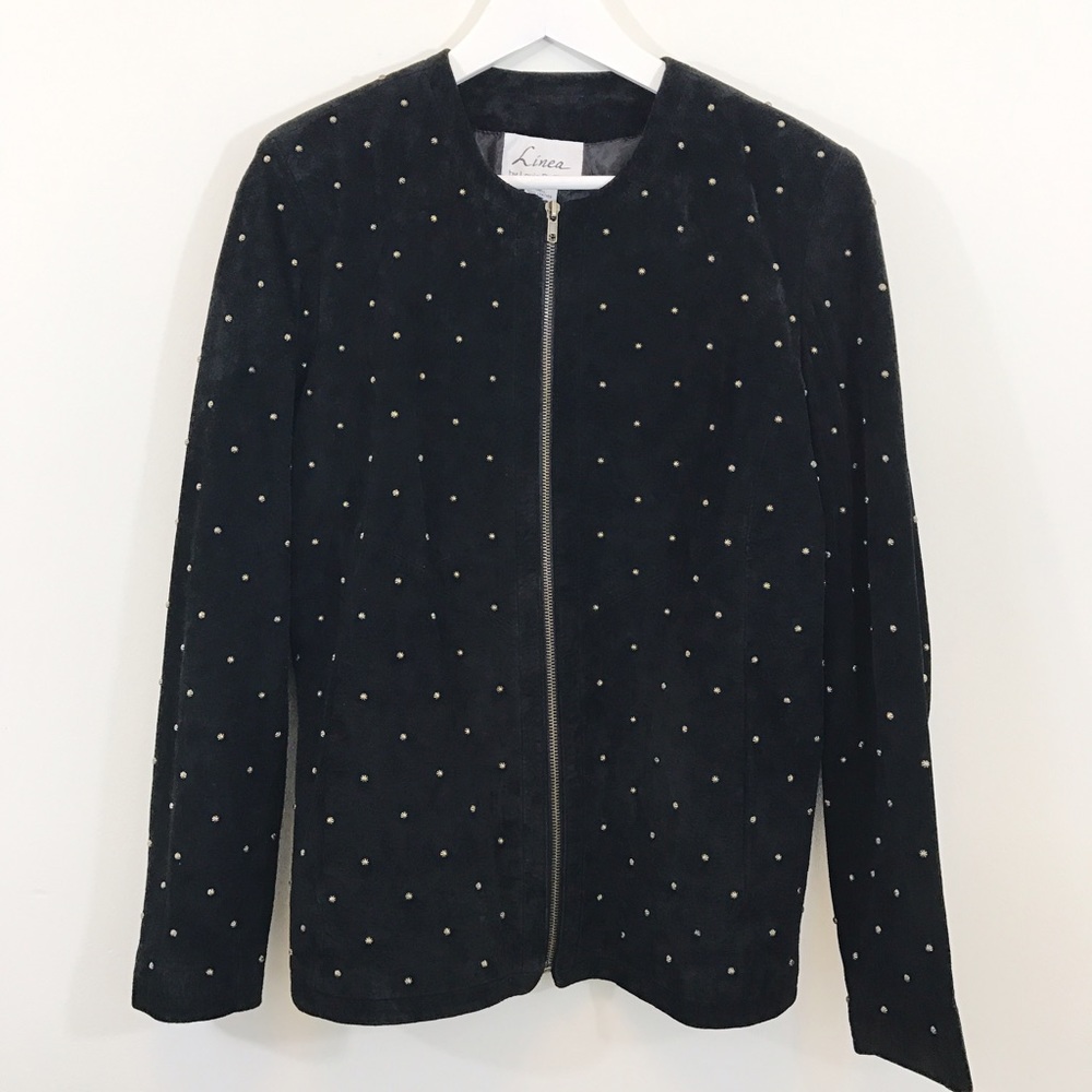 Vintage 80s Genuine Leather Jacket w/ Studs