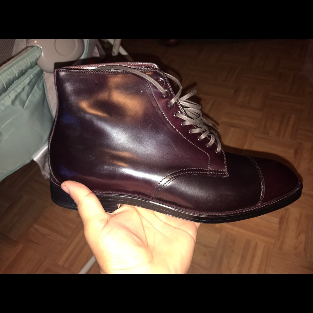 Alden mens handmade cap toe boots size 12