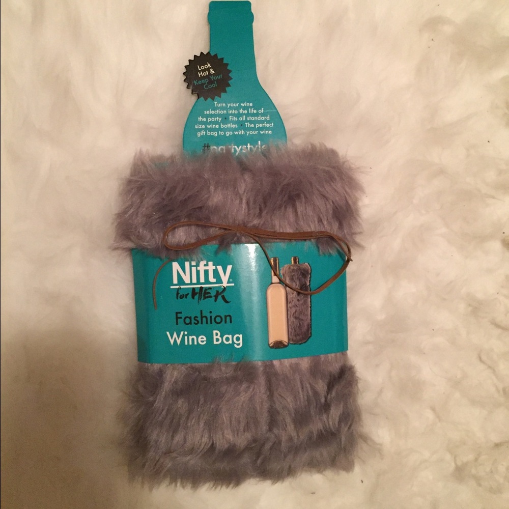 Faux Fur Wine Bag