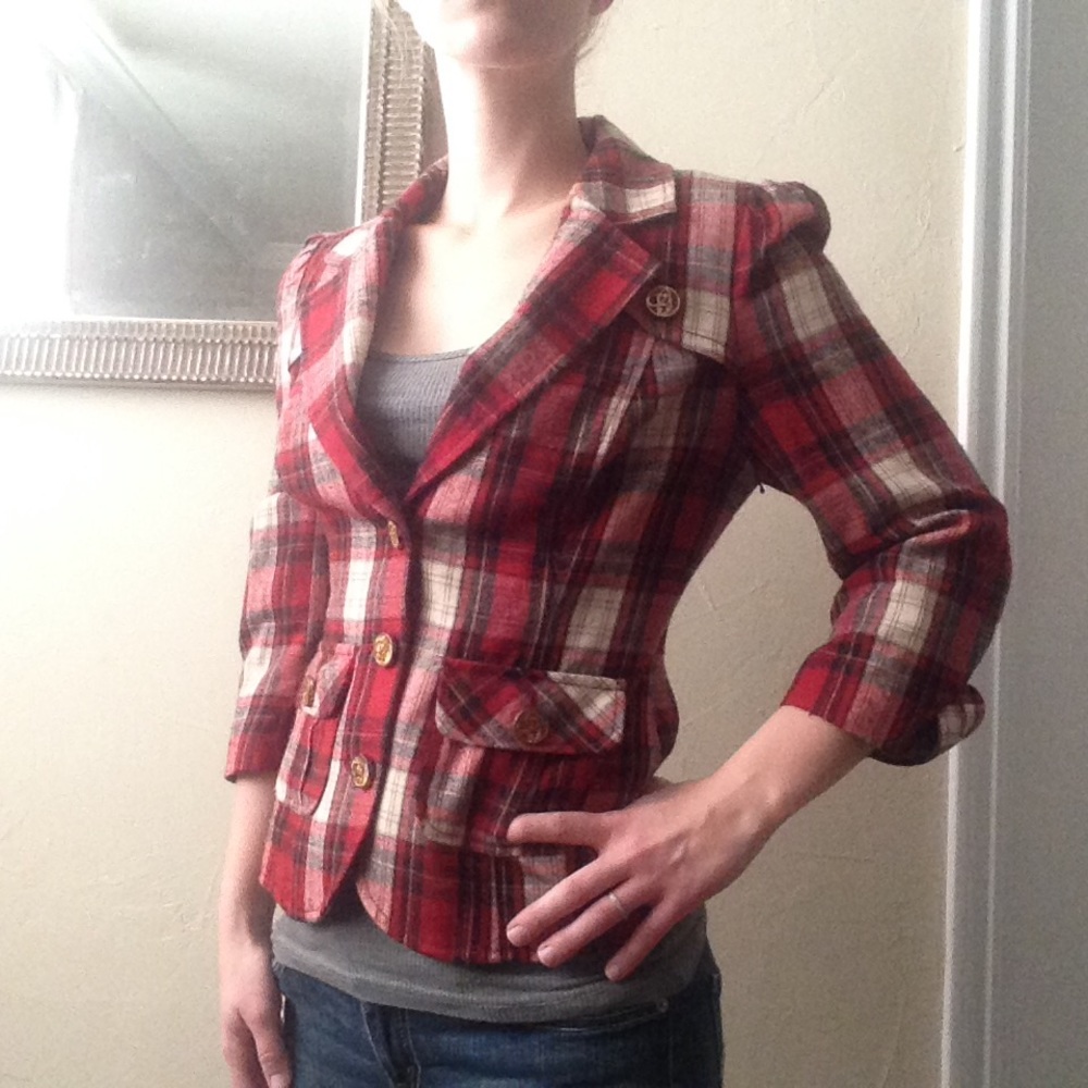 GUESS plaid jacket