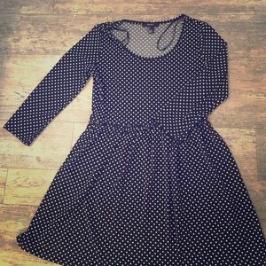 Black and white polka dot dress