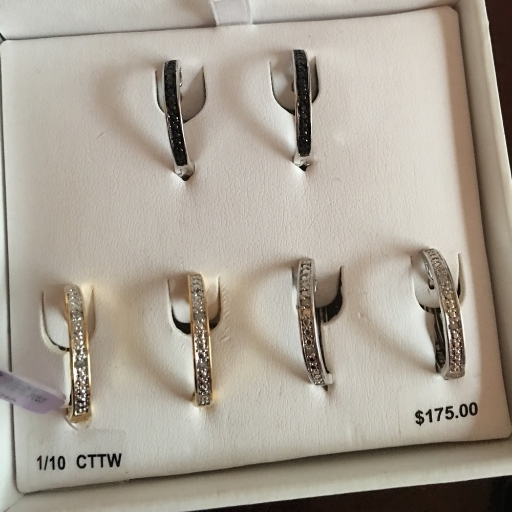 Diamond hoop earrings