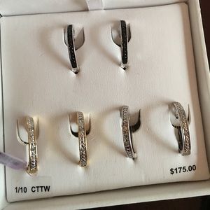 Diamond hoop earrings