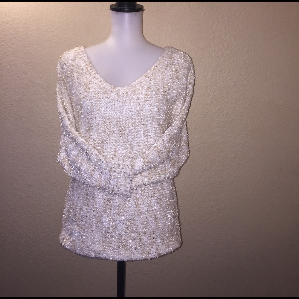 3/4 Sleeve Sequin Top