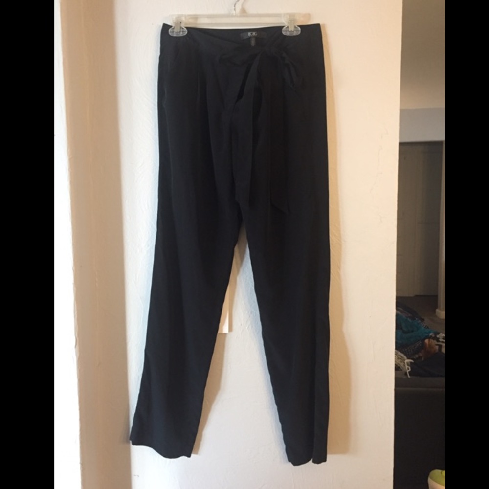 BCBG black silk trouser