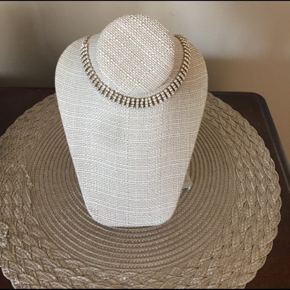 Rhinestone choker necklace