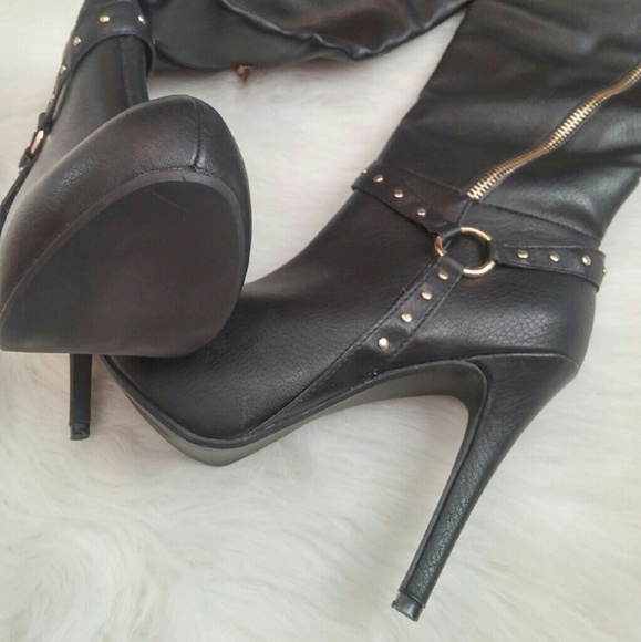 Final! Bundles welcome. Heeled OTK Boots NEW - Picture 2 of 4