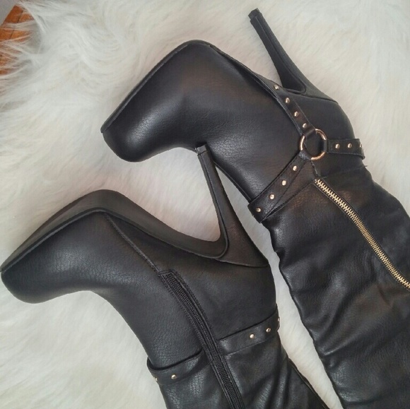 Final! Bundles welcome. Heeled OTK Boots NEW - Picture 3 of 4