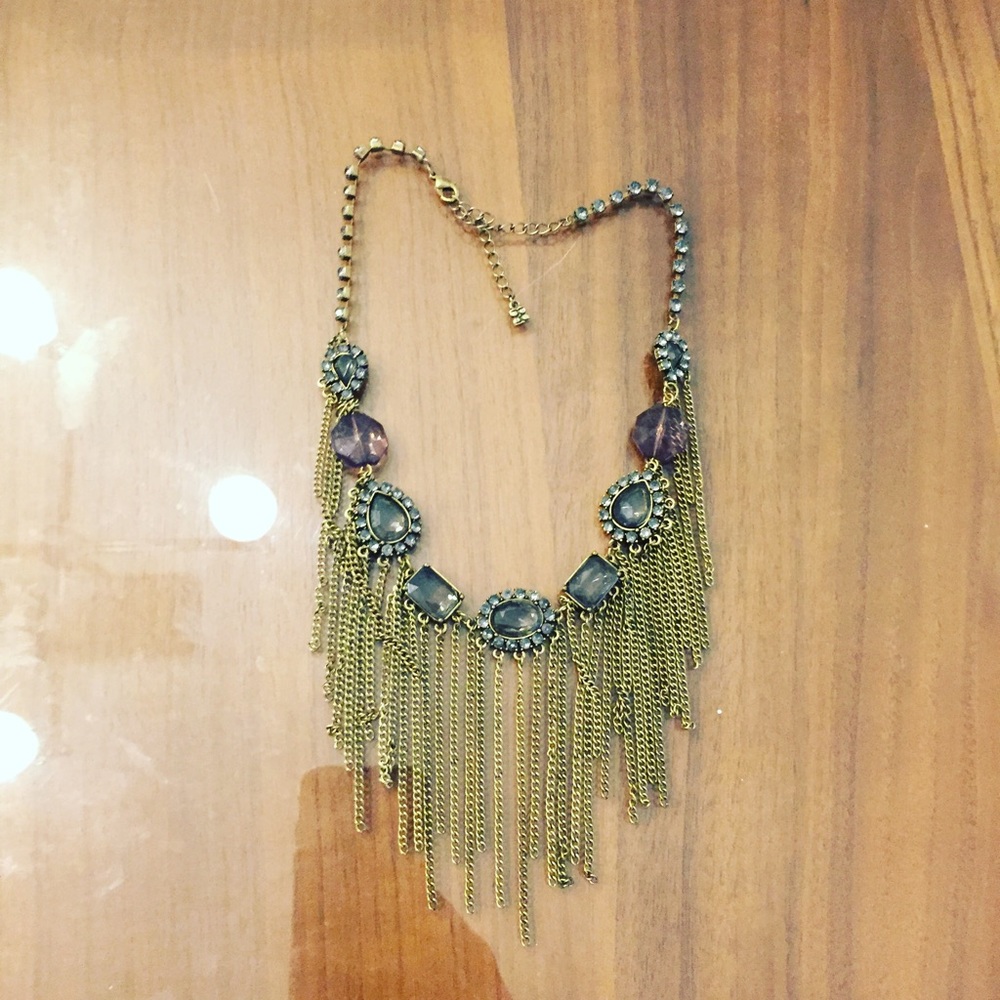 BCBG fringe necklace