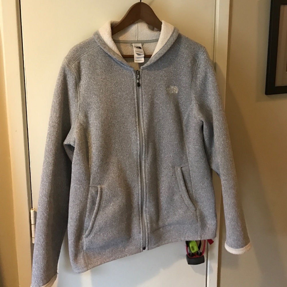 Heather gray zip up jacket