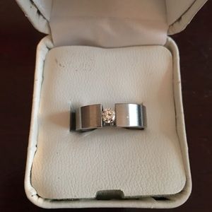 White sapphire ring