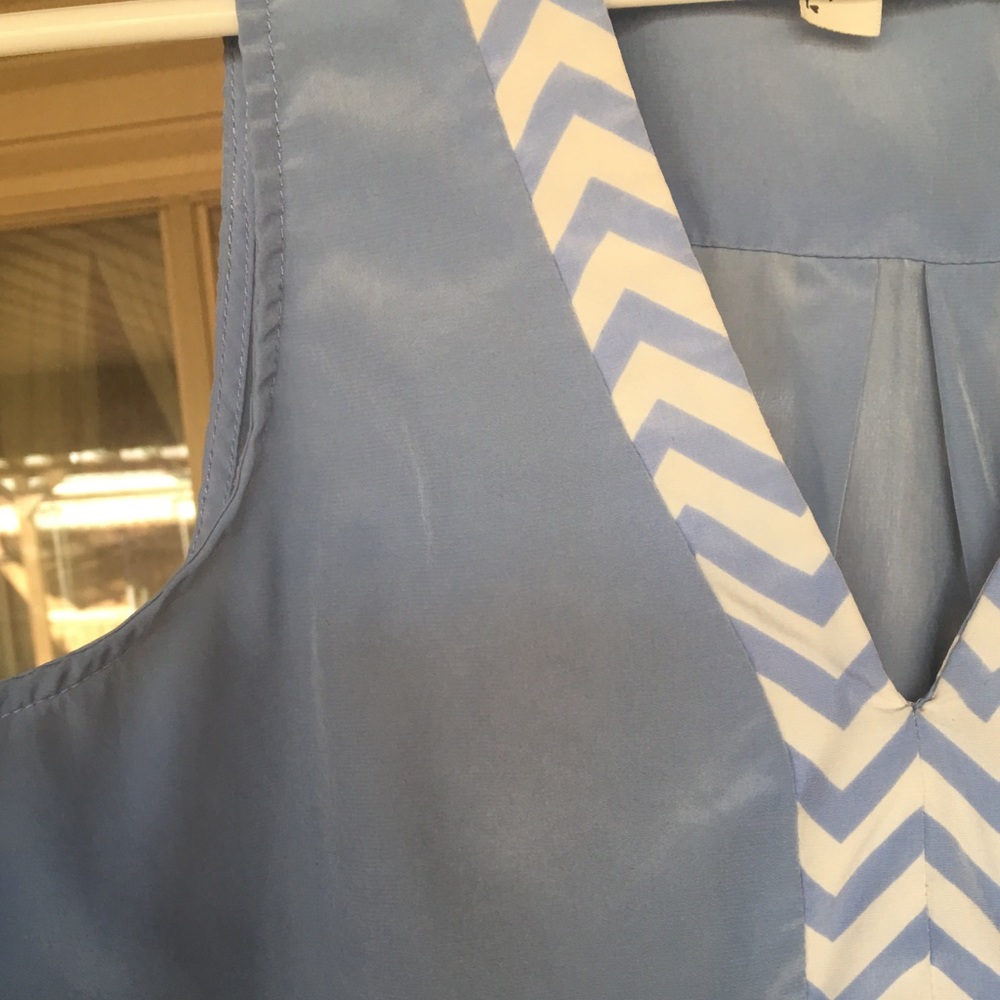 Blue chevron swing shirt