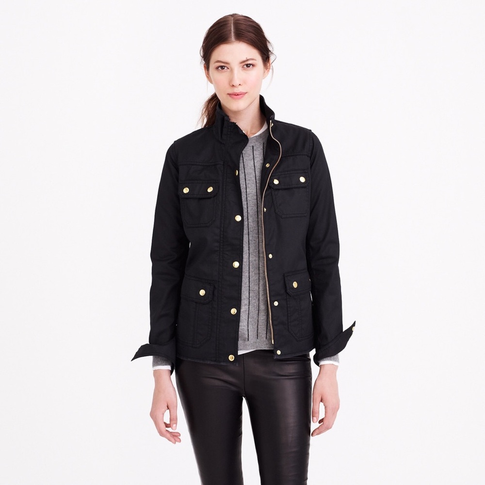 J. Crew NWT Petite XXS Black Downtown Field Jacket