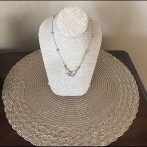 Brighton Silver Beaded butterfly necklace