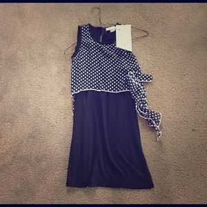 Black and white polka dot dress