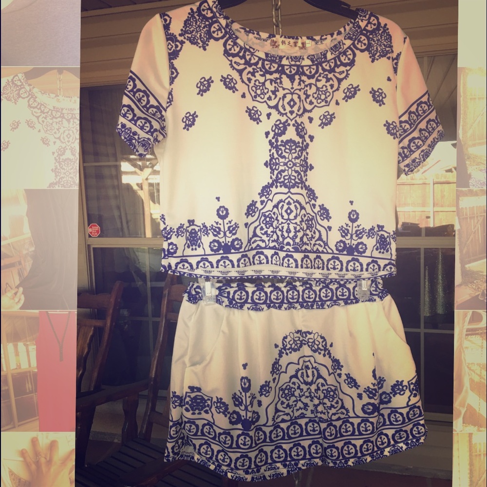 Crop top and shorts set