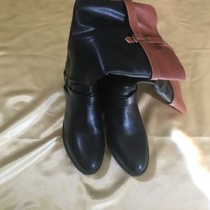 Brand New black and beige boots!