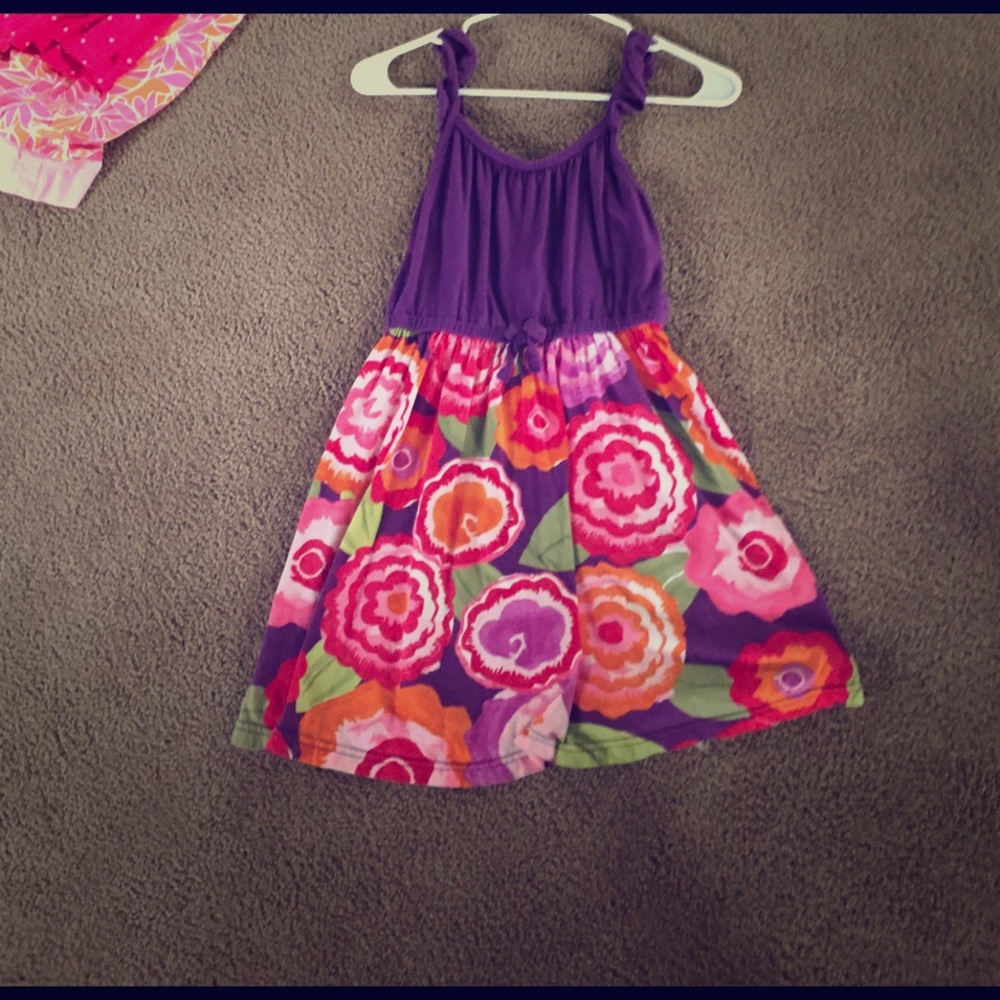 Pink floral dress